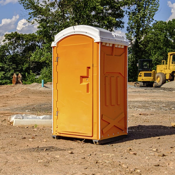 how often are the porta potties cleaned and serviced during a rental period in Pence